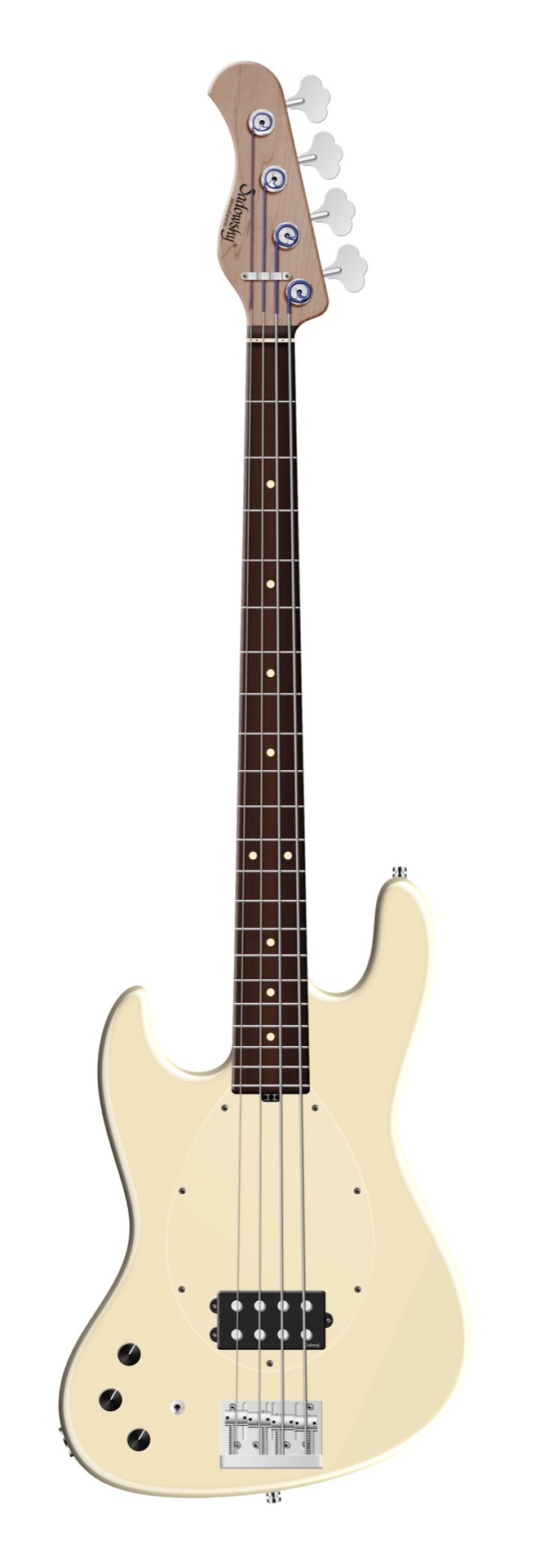 Sadowsky MetroExpress 21-Fret Vintage M Bass, Morado Fingerboard, Lefthand, 4-String - Solid Olympic White High Polish