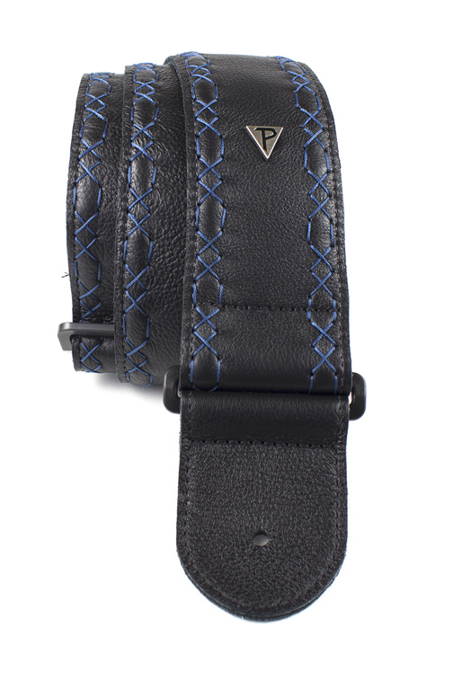  Perri's 7290 Glove Leather Gurt, black with blue