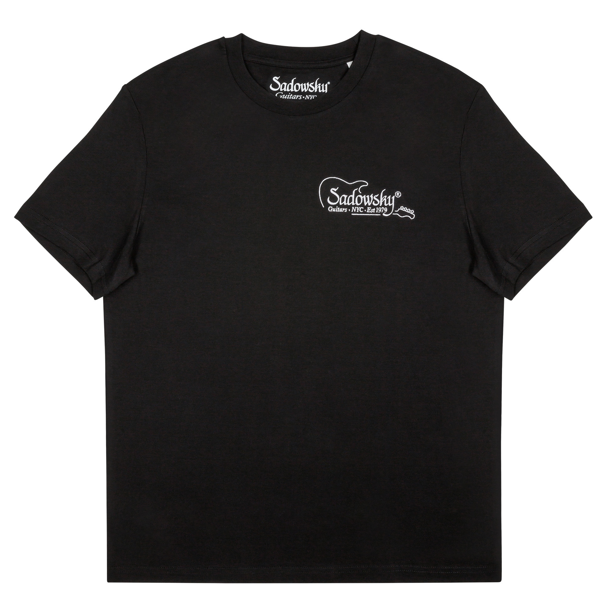 Sadowsky - White embroidered Logo T-Shirt, Black - Size M