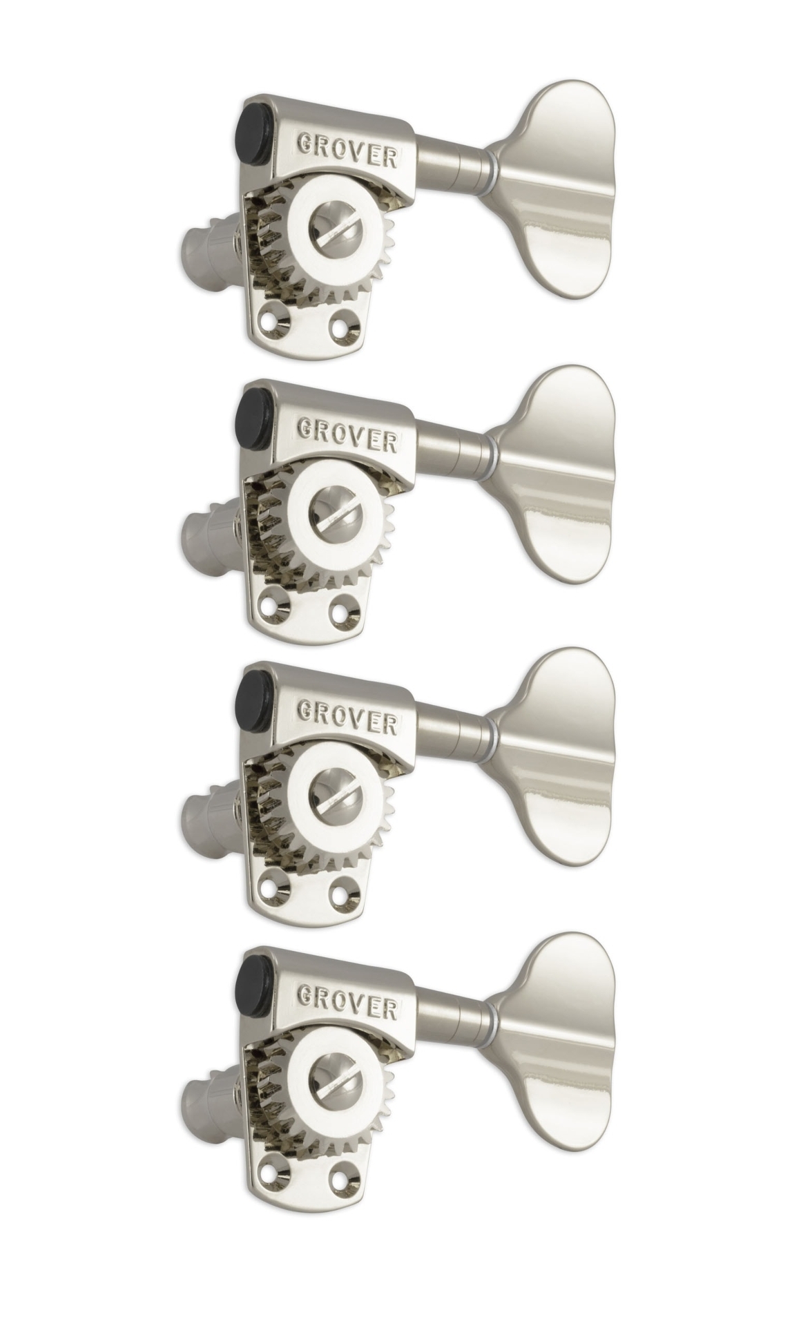 Grover 145N4 Titan Electric Bass Machines - Bass Machine Heads, 4-in-Line, Bass Side (Left) - Nickel