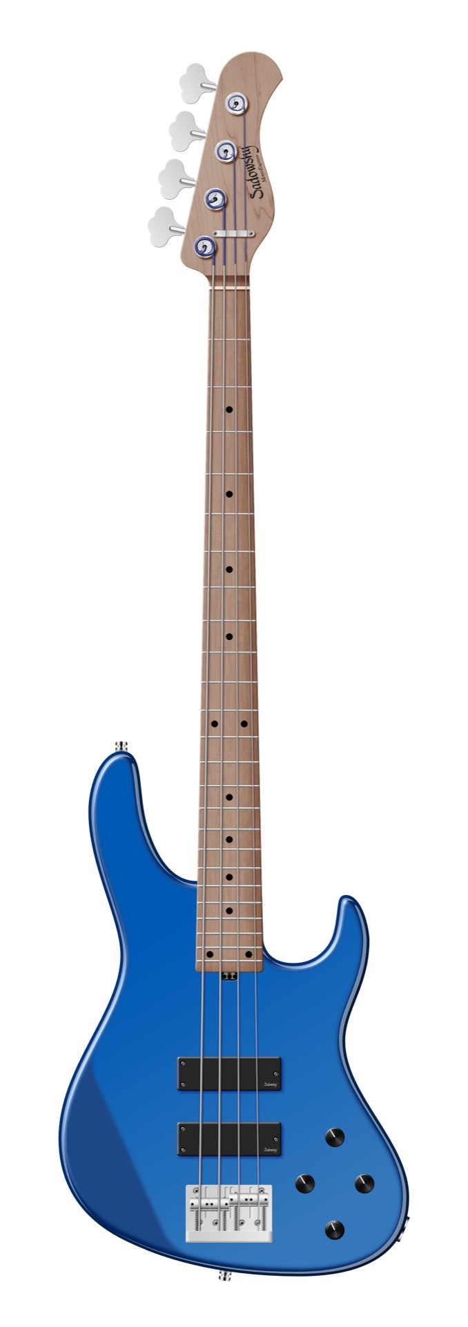 Sadowsky MetroExpress 24-Fret Modern Bass, Roasted Maple Fingerboard, 4-String - Solid Ocean Blue Metallic High Polish