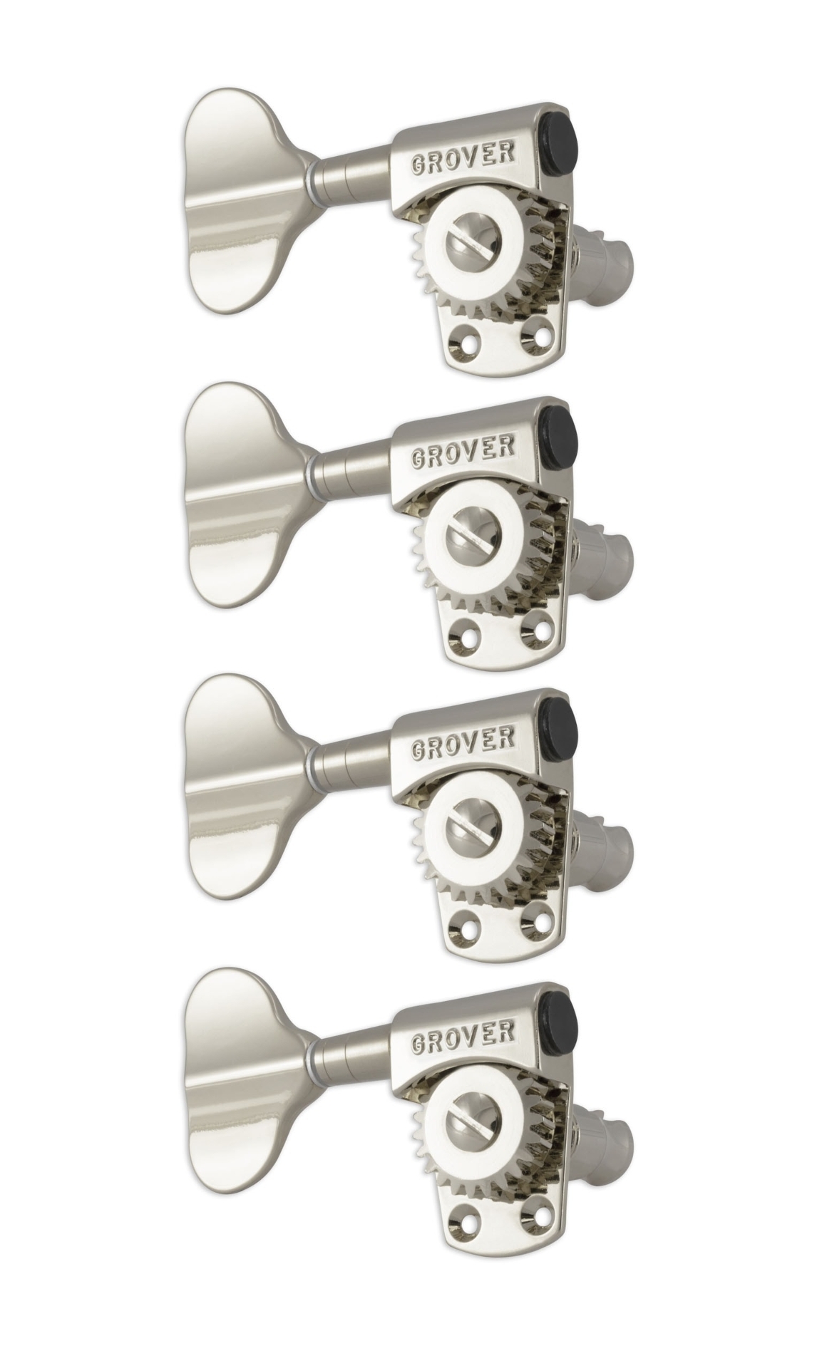 Grover 145NL4 Titan Electric Bass Machines - Bass Machine Heads, 4-in-Line, Lefthand, Treble Side (Right) - Nickel