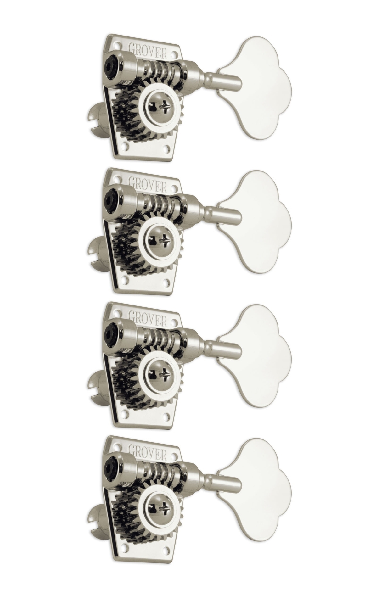 Grover 142N4 Vintage Bass Machines - Bass Machine Heads, 4-in-Line, Bass Side (Left) - Nickel