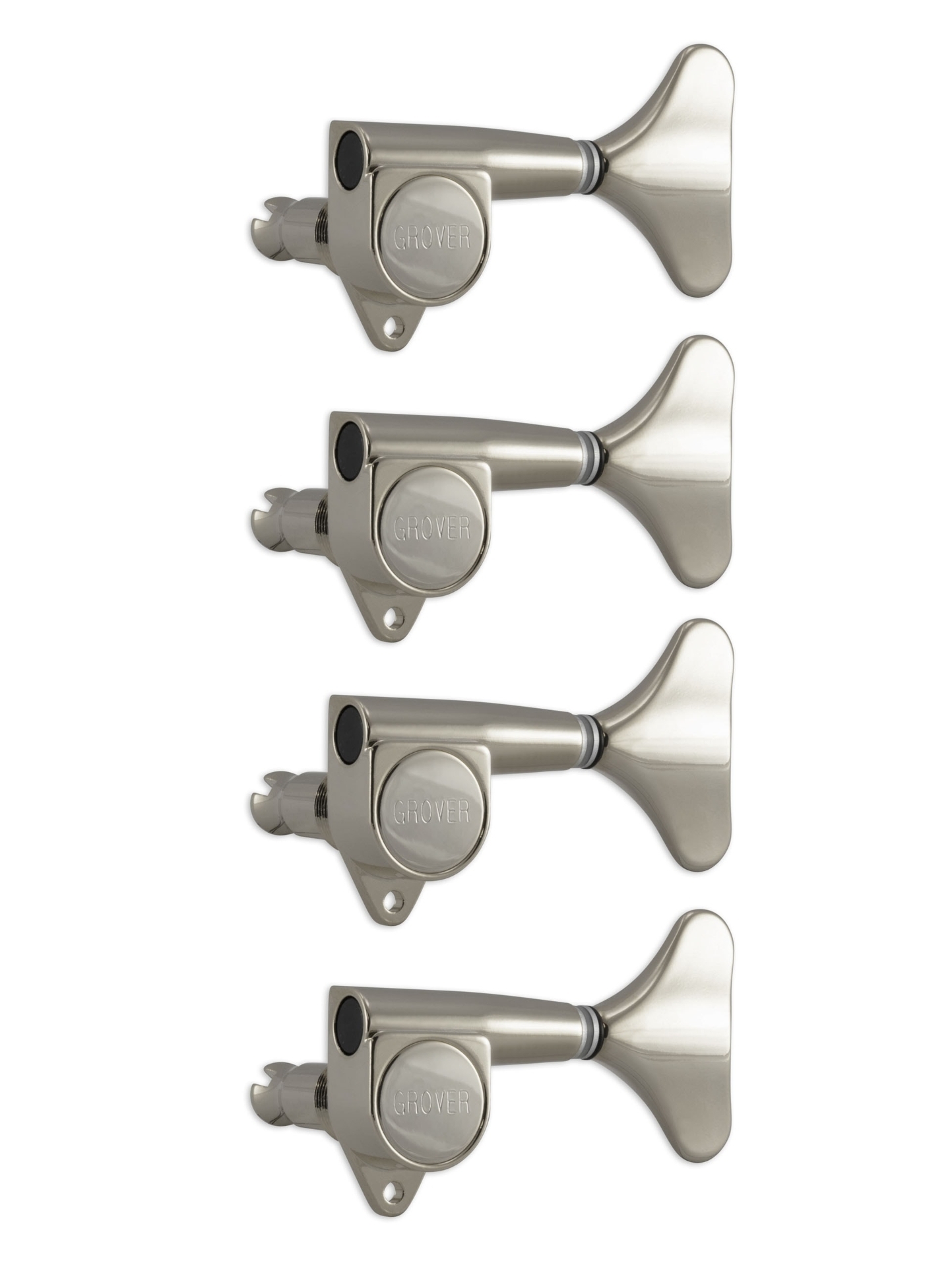 Grover 144N4 Mini Bass Machines - Bass Machine Heads, 4-in-Line, Bass Side (Left) - Nickel