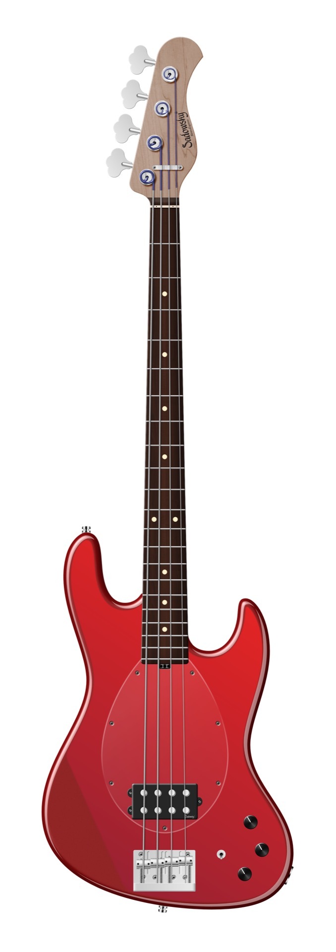 Sadowsky MetroExpress 21-Fret Vintage M Bass, Morado Fingerboard, 4-String - Solid Candy Apple Red Metallic High Polish