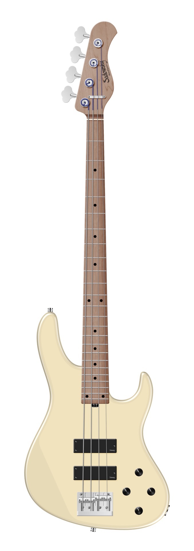 Sadowsky MetroExpress 24-Fret Modern Bass, Roasted Maple Fingerboard, 4-String - Solid Olympic White High Polish