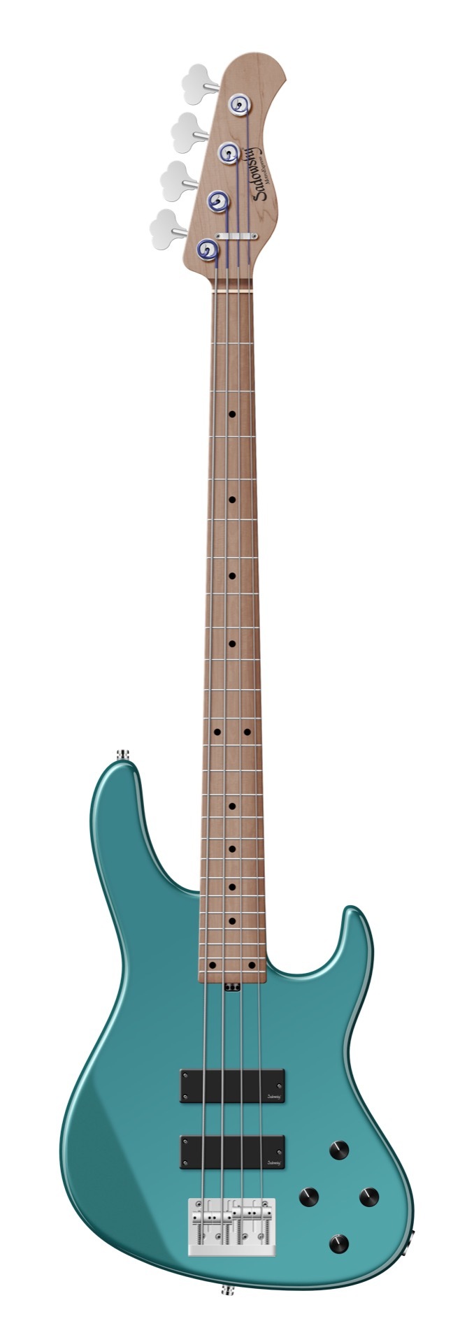 Sadowsky MetroExpress 24-Fret Modern Bass, Roasted Maple Fingerboard, 4-String - Solid Sage Green Metallic High Polish