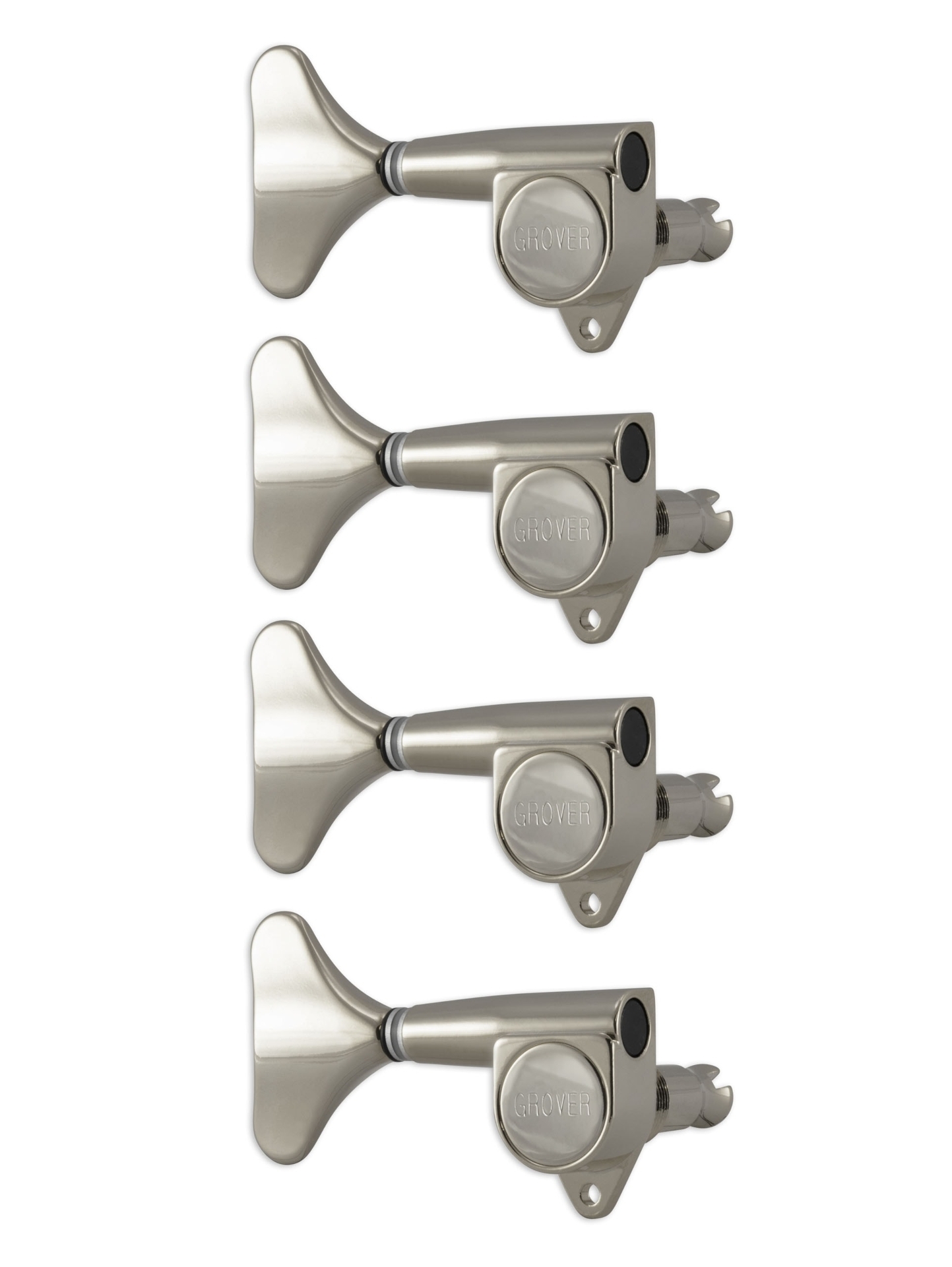 Grover 144NL4 Mini Bass Machines - Bass Machine Heads, 4-in-Line, Lefthand, Treble Side (Right) - Nickel