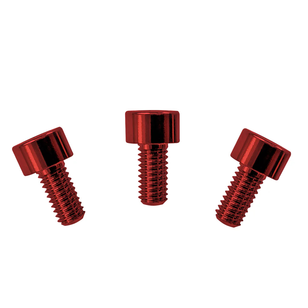 Floyd Rose FRNCSRDP - Color Stainless Steel Nut Clamping Screws (3 pcs), Red