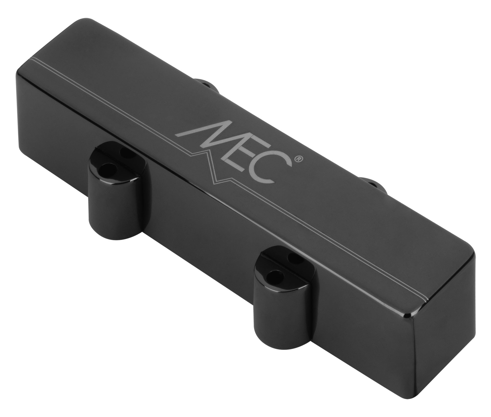 MEC Active J-Style Bass Pickup (Long), Metal Cover, 4-String Bridge / 5-String Neck & Bridge - Black Chrome