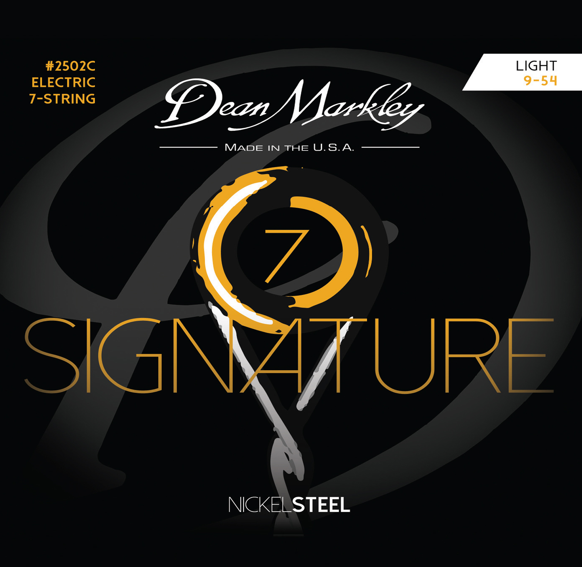 Dean Markley Signature - 2502 C - Electric Guitar String Set, 7-String, Light, .009-.054