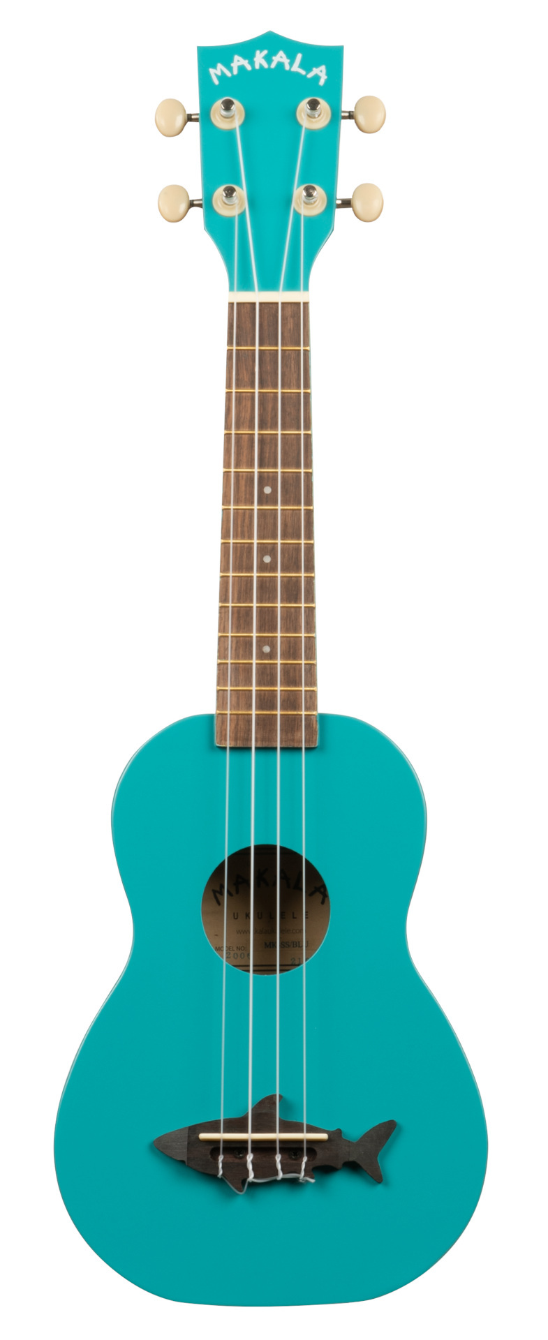 Makala Shark MK-SS-BLU - Blue Soprano Shark Ukulele, with Tote Bag