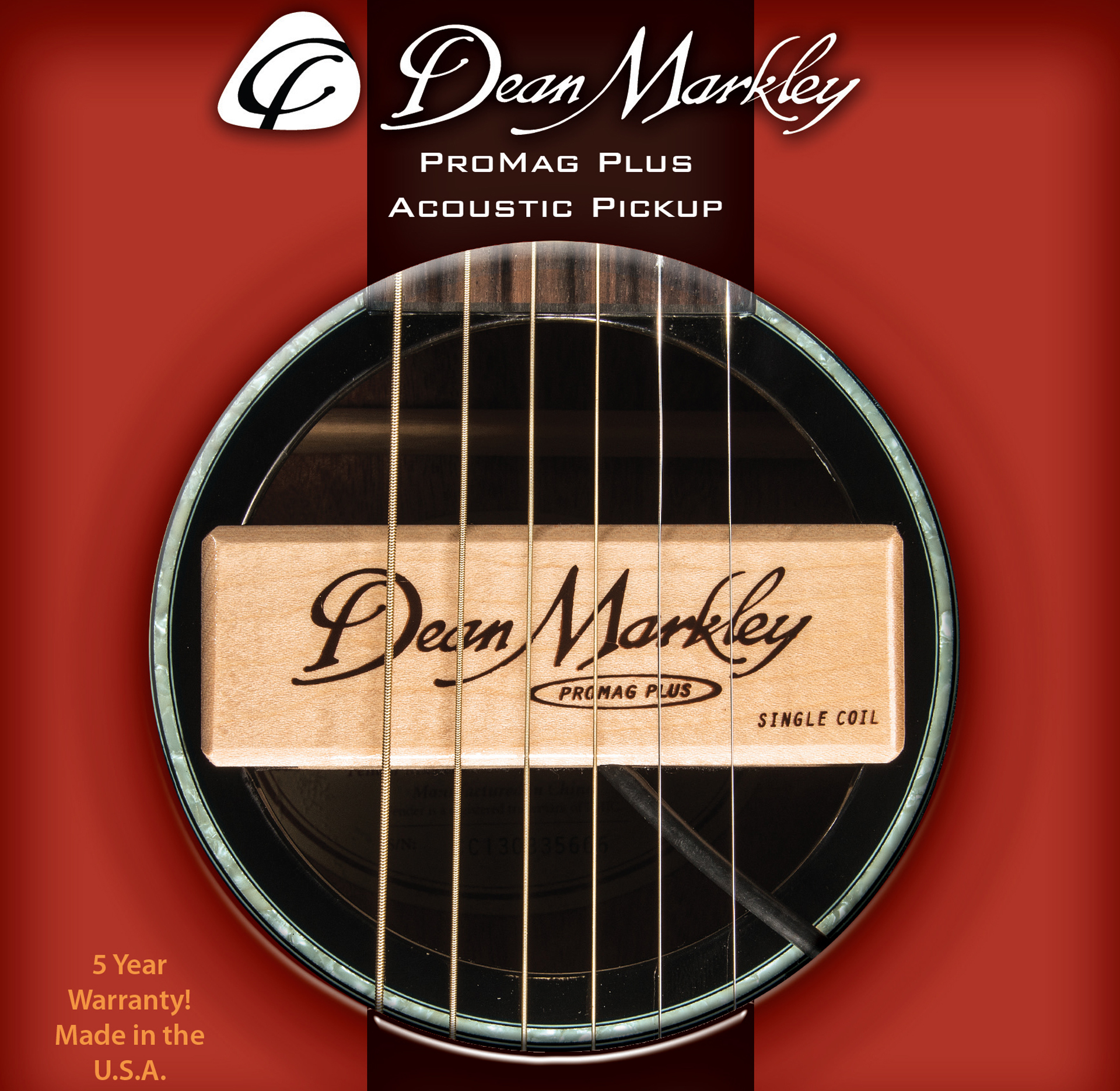 Dean Markley ProMag Plus - APU 3010 - Acoustic Soundhole Single Coil Pickup