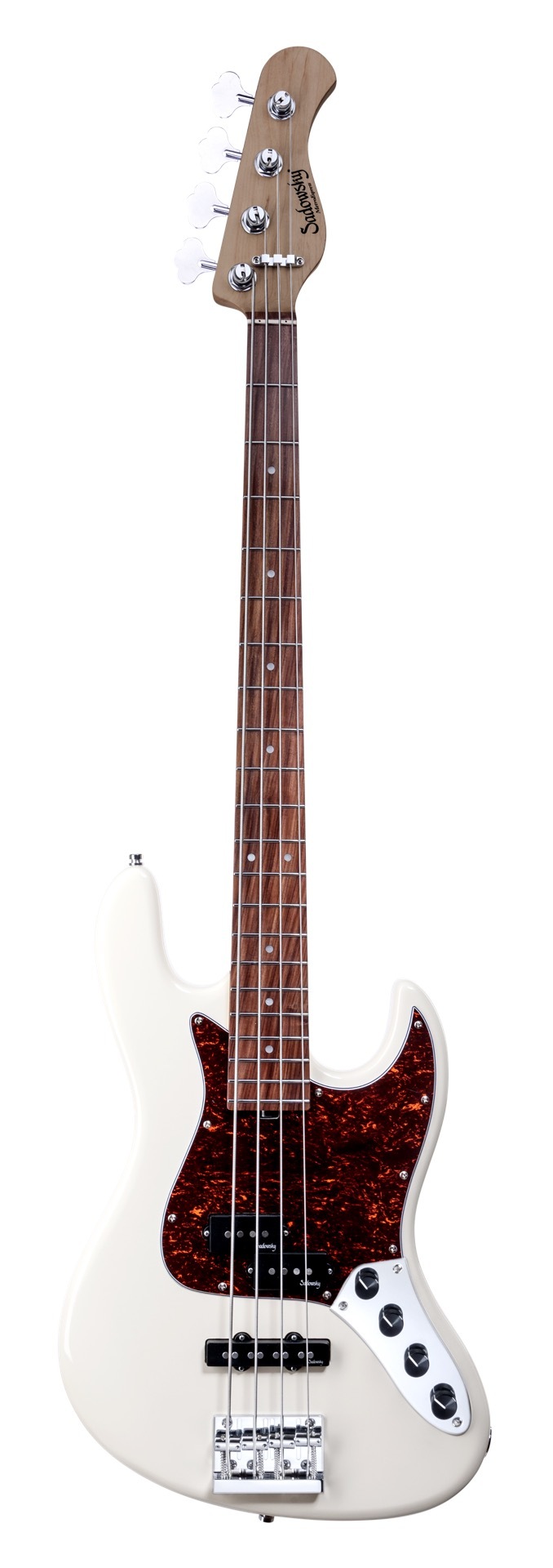 Sadowsky MetroExpress 21-Fret Hybrid P/J Bass, Morado Fingerboard, 4-String - Solid Olympic White High Polish
