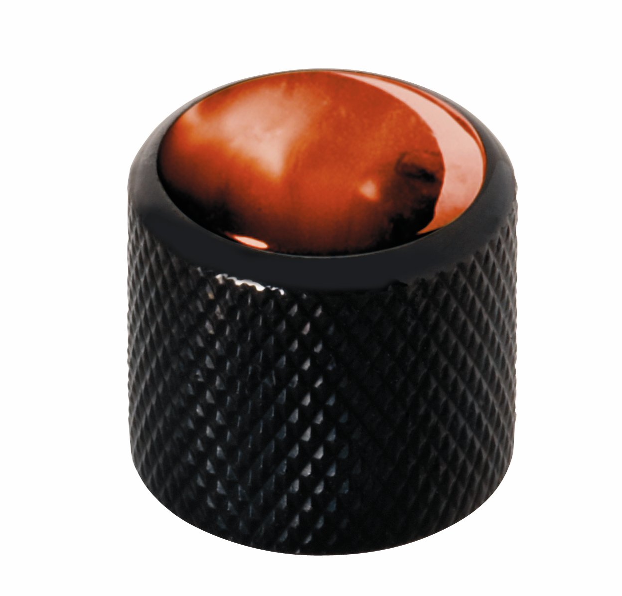 Framus & Warwick - Potentiometer Dome Knob, Brown Perloid, Cap - Black