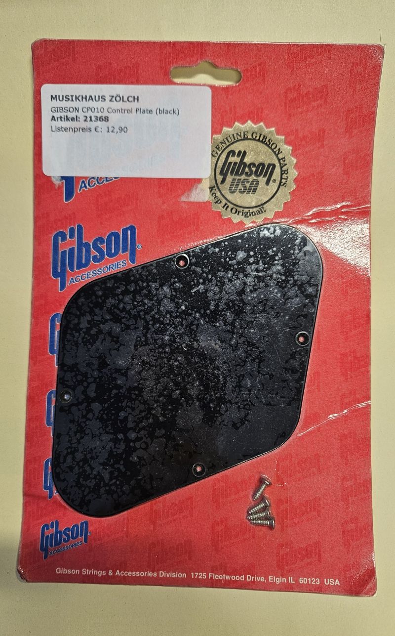 Gibson CP010 Control Plate, black, inkl. Schrauben