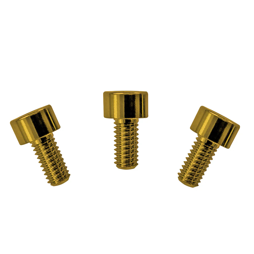 Floyd Rose FRNCSGDP - Color Stainless Steel Nut Clamping Screws (3 pcs), Gold