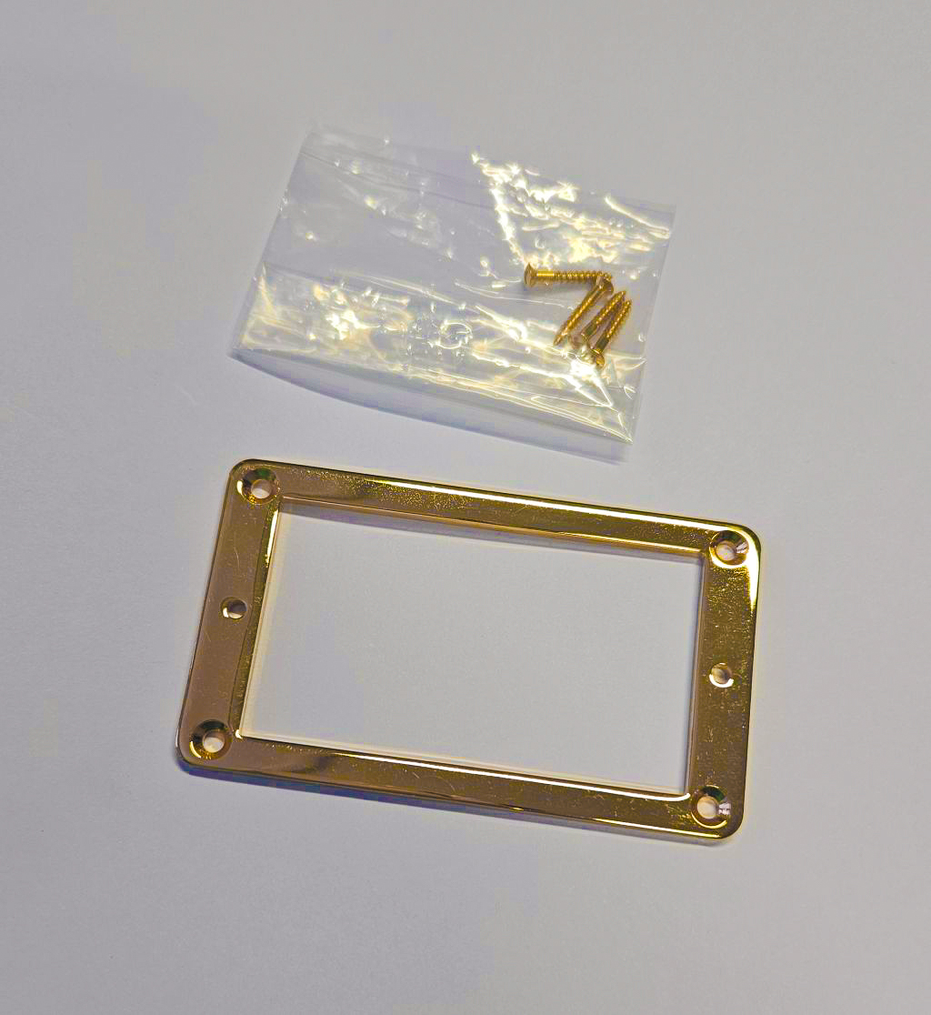 Maxparts Tonabnehmer Rahmen Metall 70,4 x 40,2 mm, gold, flach
