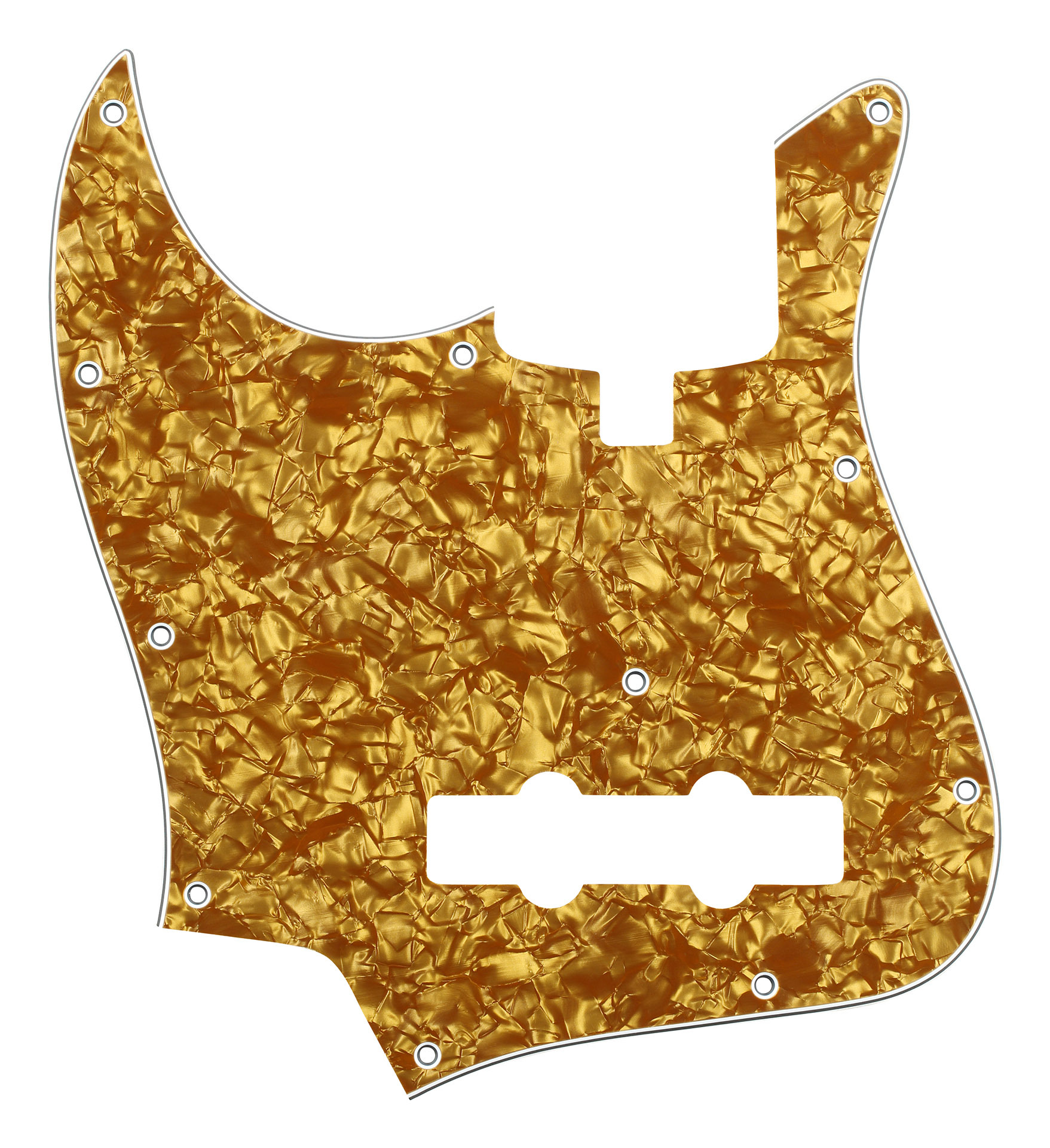 Sadowsky Parts - 21 Fret Jazz Bass Pickguard - 4 String - Gold Pearl Lefthand