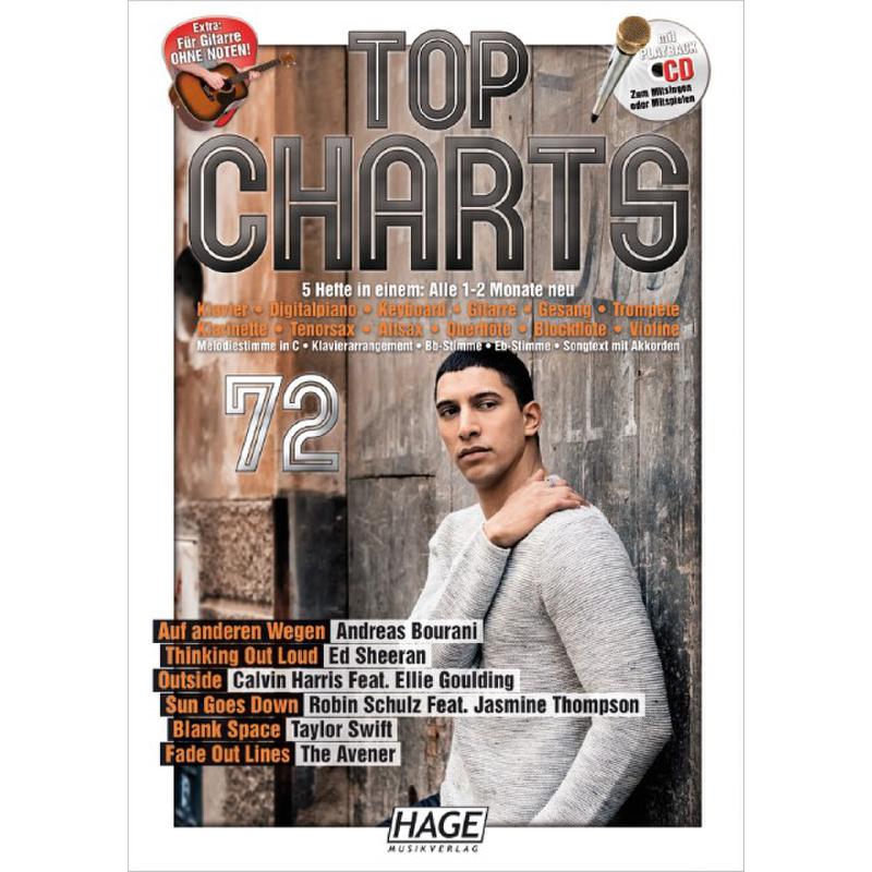 HAGE EH3869 Top Charts 72 Songbook + CD