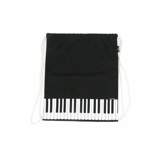 Turnbeutel Tastatur schwarz Leinen