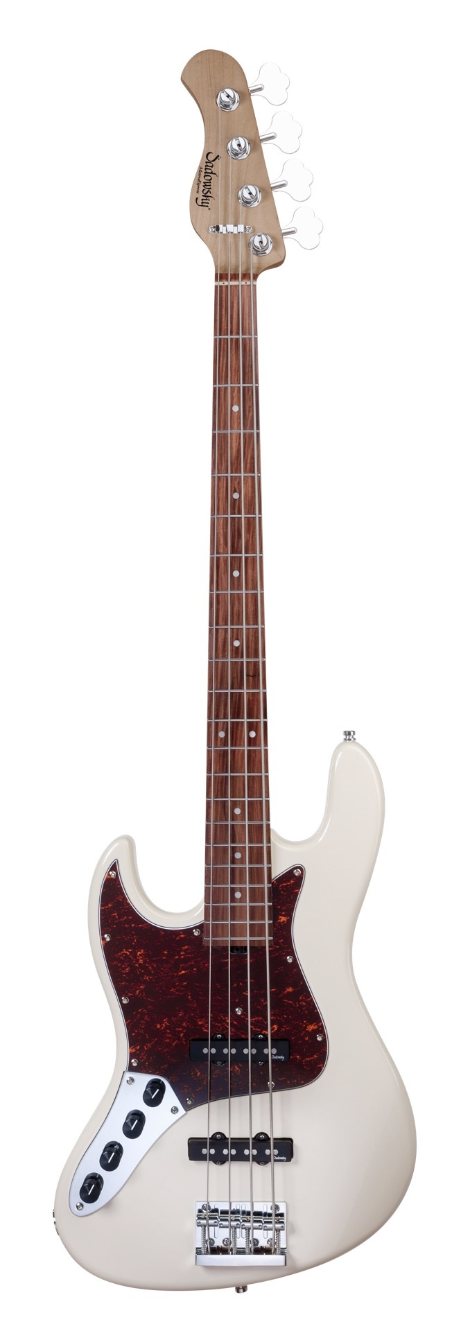 Sadowsky MetroExpress 21-Fret Vintage J/J Bass, Morado Fingerboard, Lefthand, 4-String - Solid Olympic White High Polish