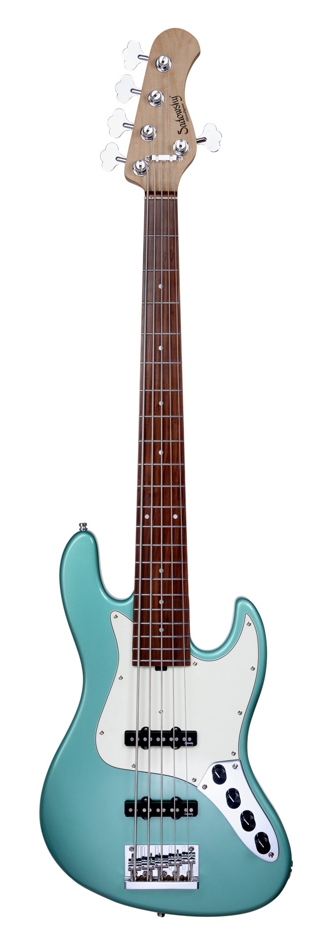 Sadowsky MetroExpress 21-Fret Vintage J/J Bass, Morado Fingerboard, 5-String - Solid Sage Green Metallic High Polish